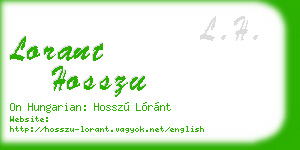 lorant hosszu business card